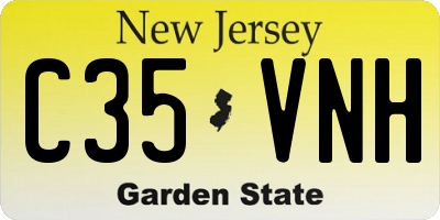 NJ license plate C35VNH