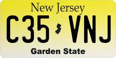 NJ license plate C35VNJ