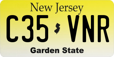 NJ license plate C35VNR