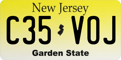 NJ license plate C35VOJ