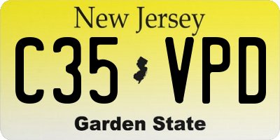 NJ license plate C35VPD