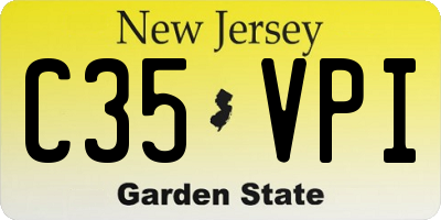 NJ license plate C35VPI