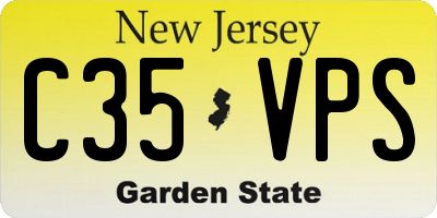 NJ license plate C35VPS