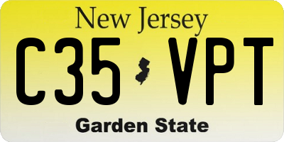 NJ license plate C35VPT