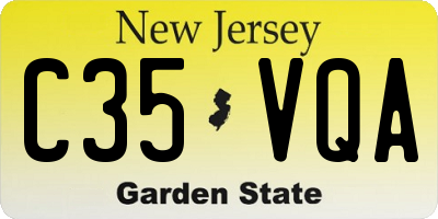 NJ license plate C35VQA