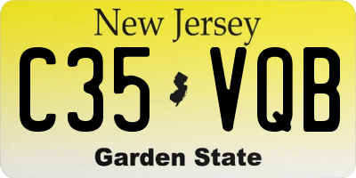 NJ license plate C35VQB