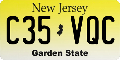 NJ license plate C35VQC