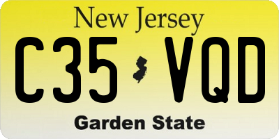 NJ license plate C35VQD