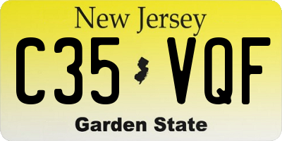 NJ license plate C35VQF