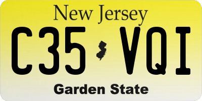 NJ license plate C35VQI