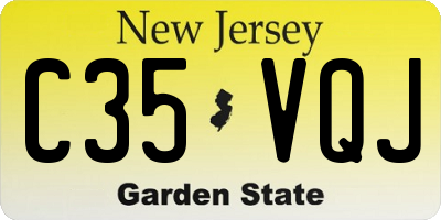 NJ license plate C35VQJ
