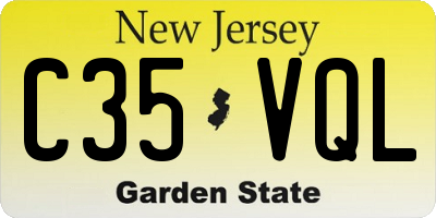 NJ license plate C35VQL