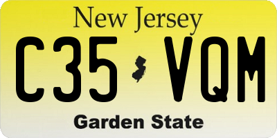 NJ license plate C35VQM