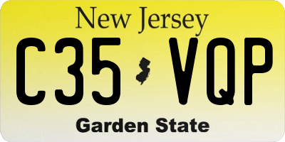 NJ license plate C35VQP