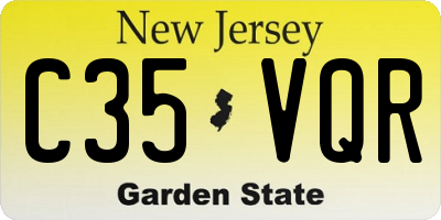 NJ license plate C35VQR