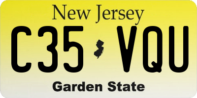 NJ license plate C35VQU