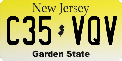 NJ license plate C35VQV