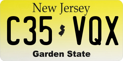 NJ license plate C35VQX