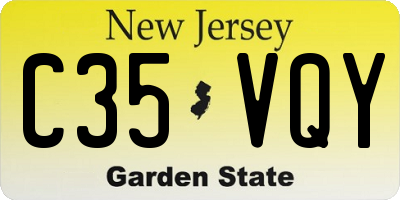 NJ license plate C35VQY