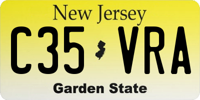 NJ license plate C35VRA