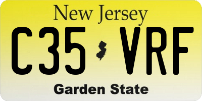 NJ license plate C35VRF