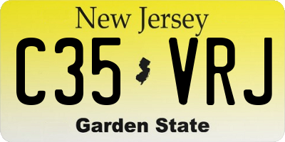 NJ license plate C35VRJ