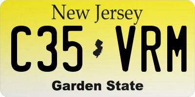 NJ license plate C35VRM