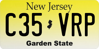 NJ license plate C35VRP