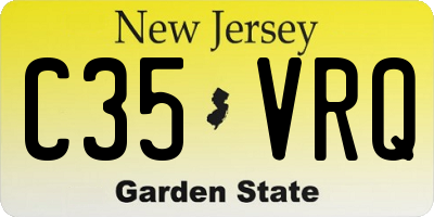 NJ license plate C35VRQ