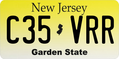 NJ license plate C35VRR