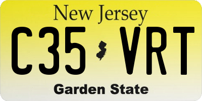 NJ license plate C35VRT