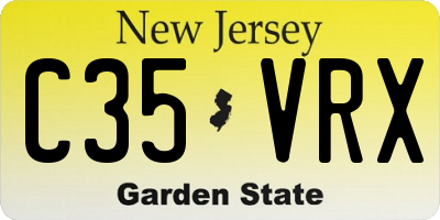 NJ license plate C35VRX