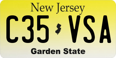 NJ license plate C35VSA