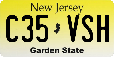 NJ license plate C35VSH