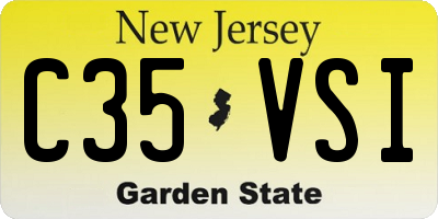 NJ license plate C35VSI