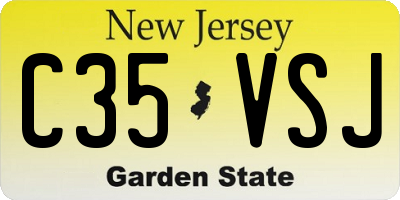 NJ license plate C35VSJ