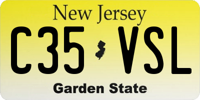 NJ license plate C35VSL
