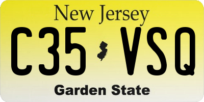 NJ license plate C35VSQ