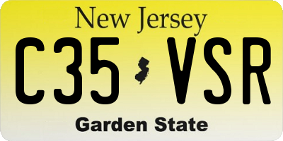 NJ license plate C35VSR