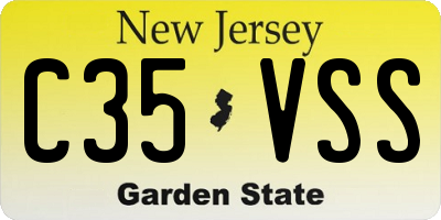 NJ license plate C35VSS