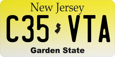 NJ license plate C35VTA
