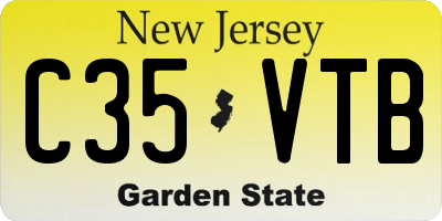 NJ license plate C35VTB