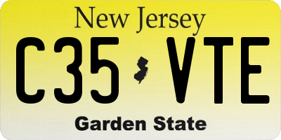 NJ license plate C35VTE