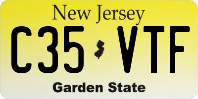 NJ license plate C35VTF