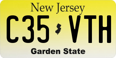 NJ license plate C35VTH