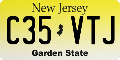 NJ license plate C35VTJ