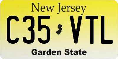 NJ license plate C35VTL