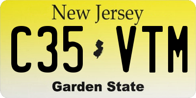 NJ license plate C35VTM