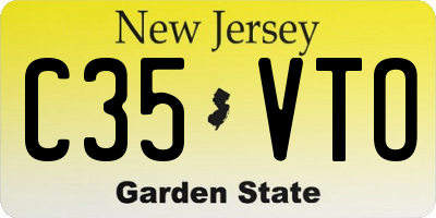 NJ license plate C35VTO