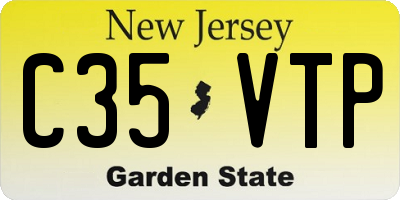 NJ license plate C35VTP